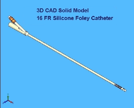 16 FR Silicone Foley Catheter